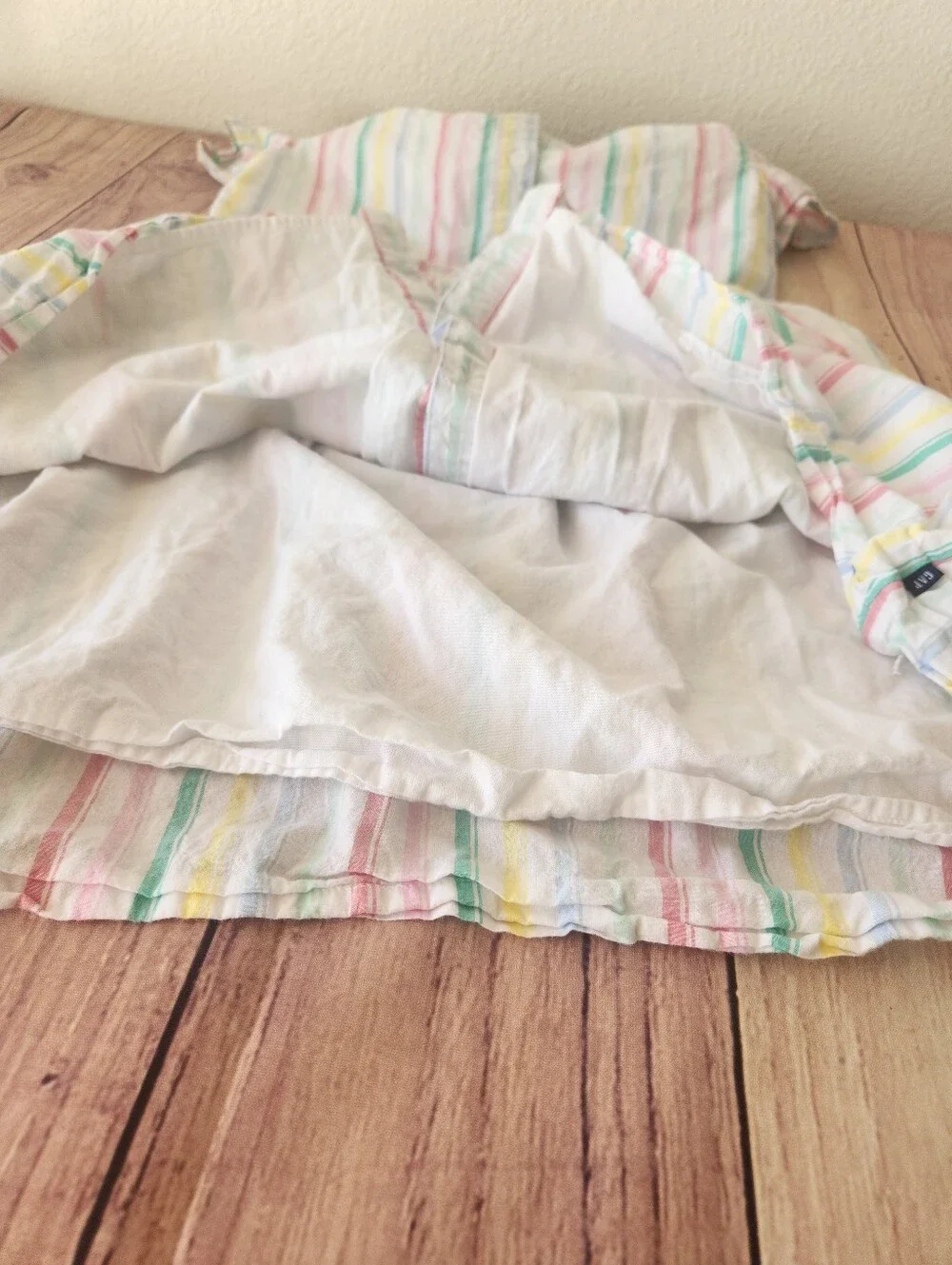 Gap Kids Pastal Striped Button Down Dress Size 14/16
